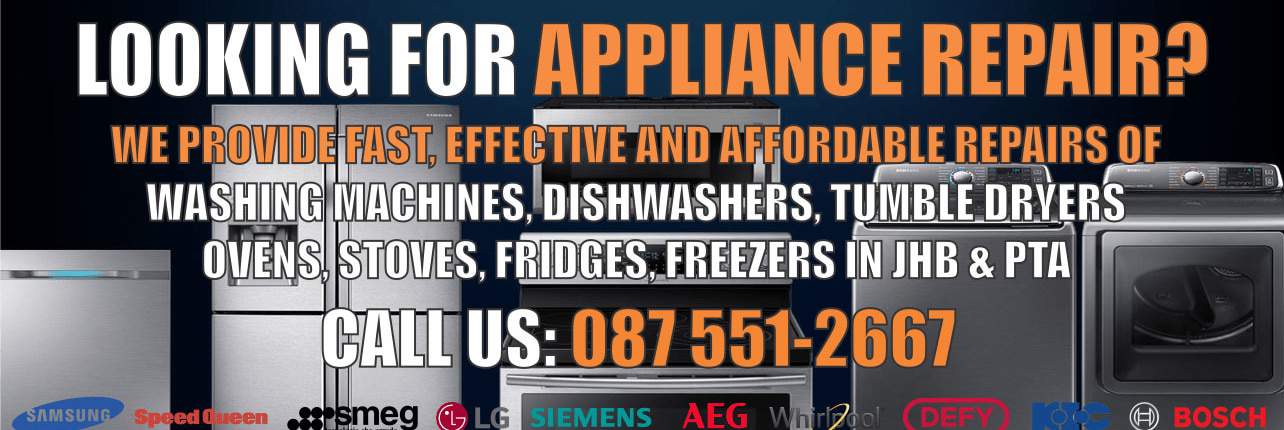 Appliance Repairs, Washing Machine Repairs, Dishwasher Repairs, Oven Repairs, Stove Repairs, Fridge Repairs, Freezer Repairs, Tumble Dryer Repairs